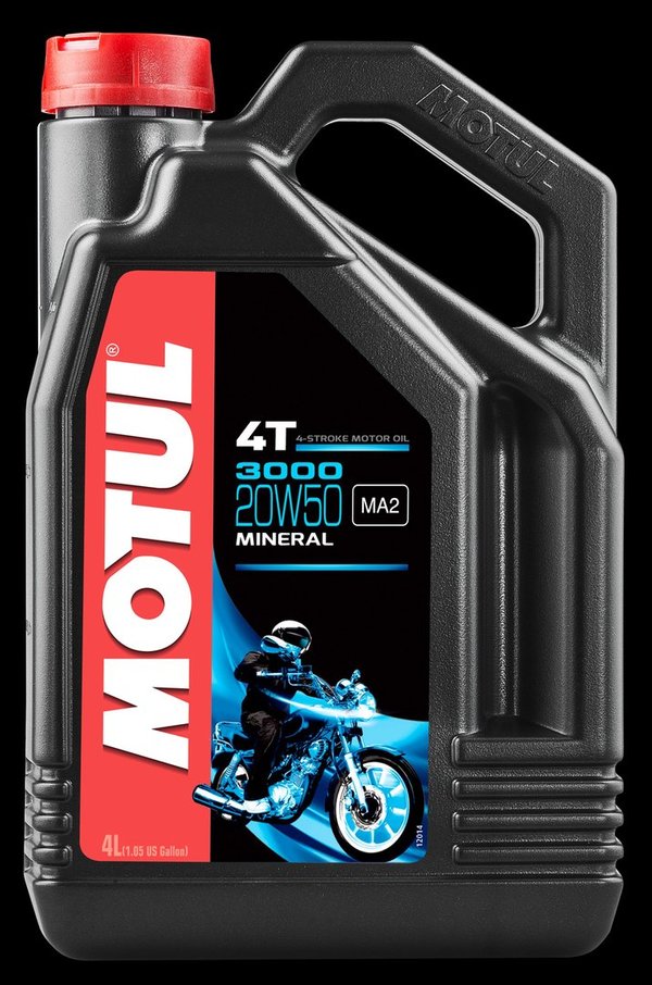 MOTUL-Motoröl 3000 - 20W50 - 4 Liter - Mineralölbasis - 4 Takt