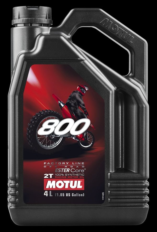 MOTUL-Motoröl 800 - 2 Takt - 4 Liter - 100% Synthetic - Off Road