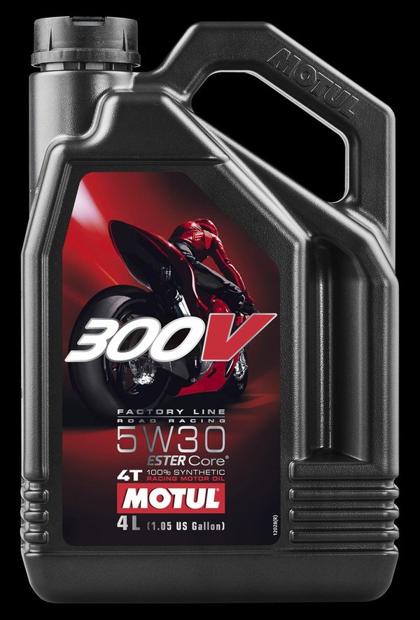 MOTUL-Racing Motoröl 300V - 4 Takt - 5W30 - 4 Liter - 100% Synthetic