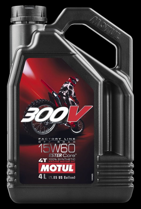 MOTUL-Racing Motoröl 300V - 4 Takt - 15W60 - 4 Liter - 100% Synthetic